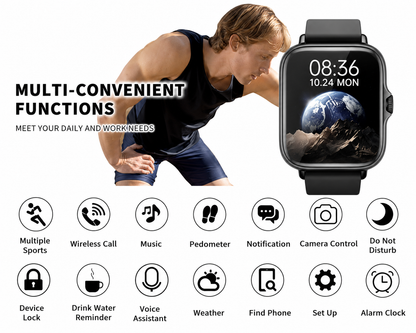 Smart Watch – 4.65cm Full Touch Screen | Call, Fitness & Notifications