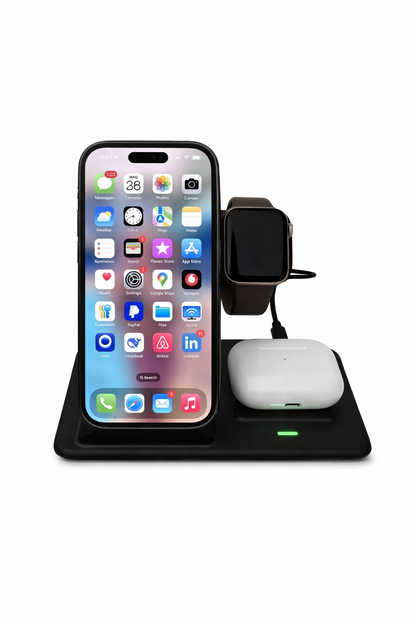 Foldable 3-in-1 Wireless Charging Station