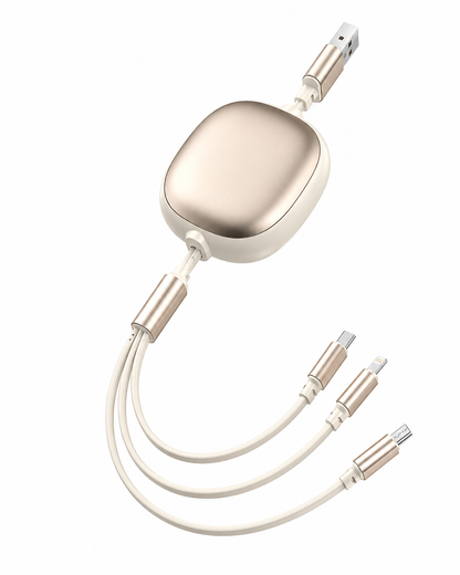 3 in 1 Retractable USB Charging Cable