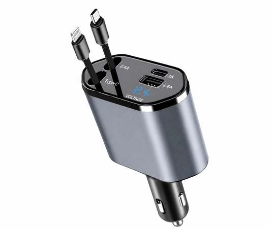 120W Retractable Fast Car Charger