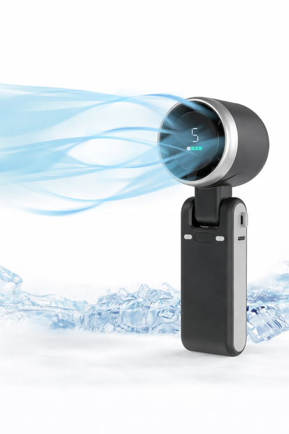Handheld Fan – Portable Foldable USB Rechargeable, 5-Speed Ultra Quiet