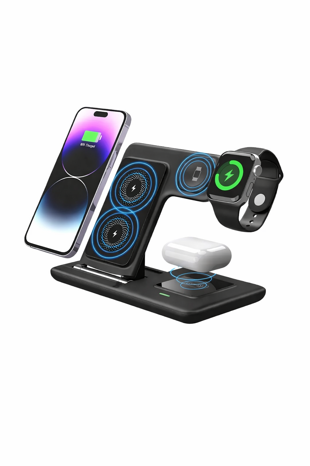 Foldable 3-in-1 Wireless Charging Station