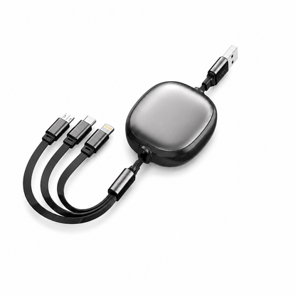 3 in 1 Retractable USB Charging Cable