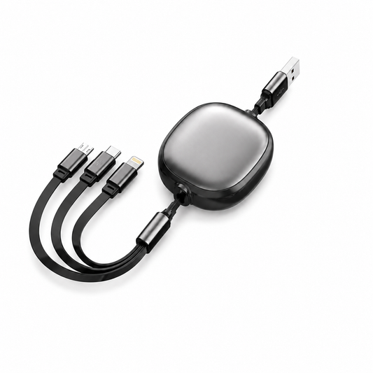 3 in 1 Retractable USB Charging Cable